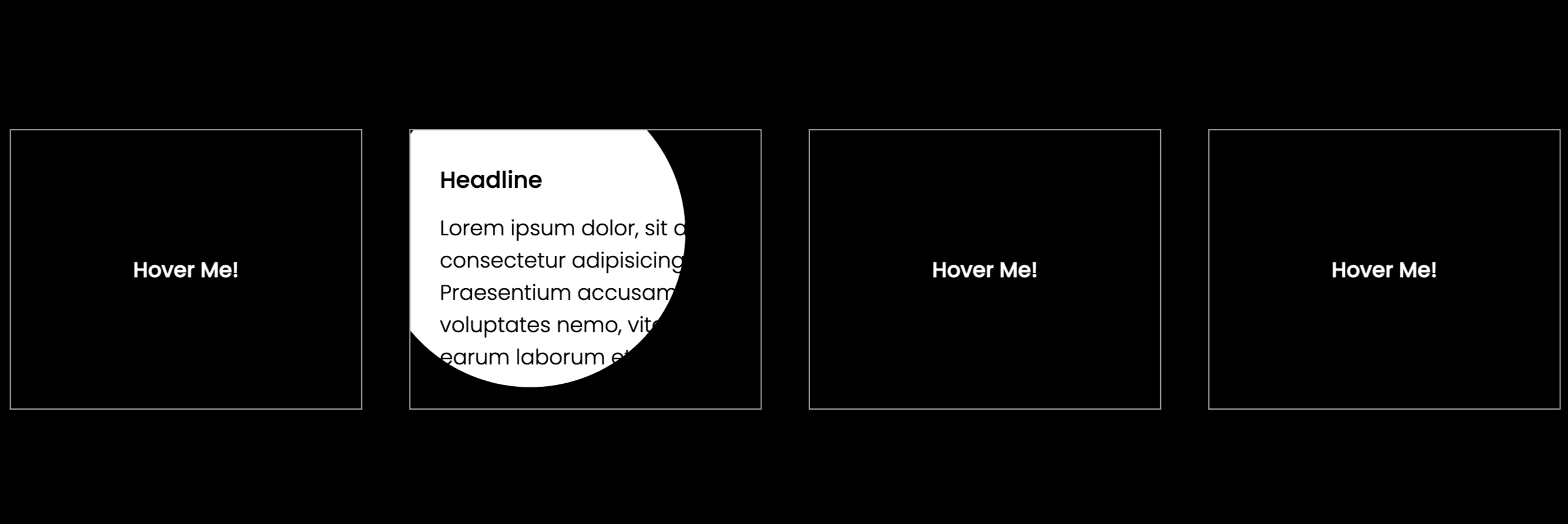 Card reveal on hover